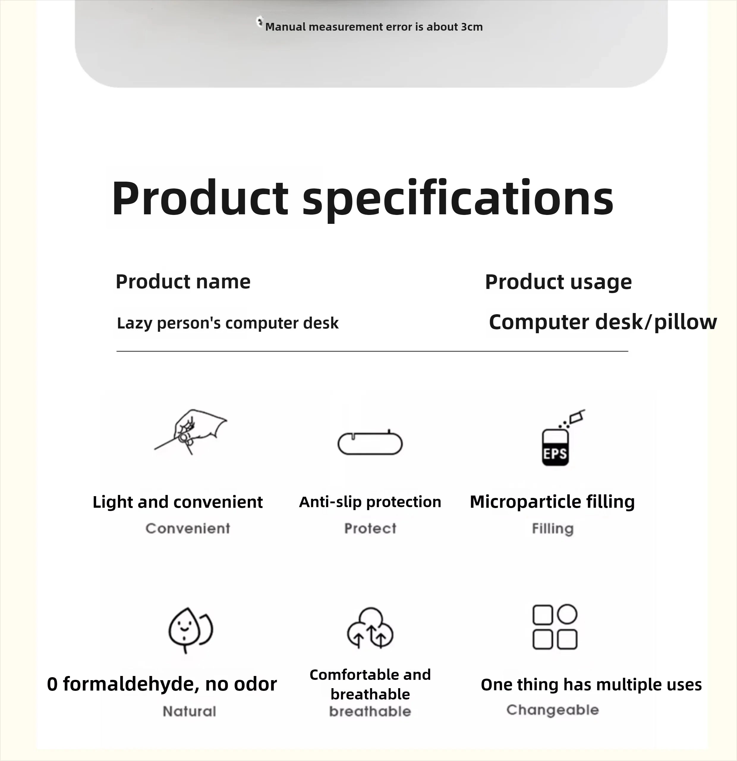 ‌Magnetic Snap-On Lap Desk Memory Foam Cushioned Laptop Tray Ergonomic Study Table for Bed/Couch/Dorm Anti-Slip Book Holder