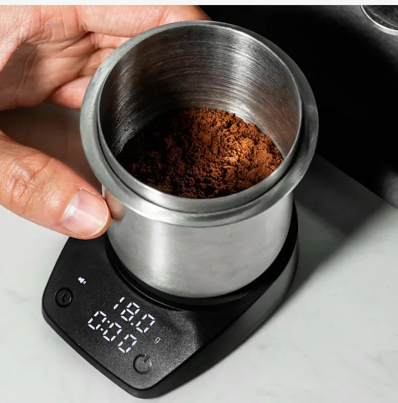Mini Coffee Scale Electronic Italian Coffee Bean Scale Palm Size Timing Weighing Scale Home Kitchen Tool Coffee Bar Accessories