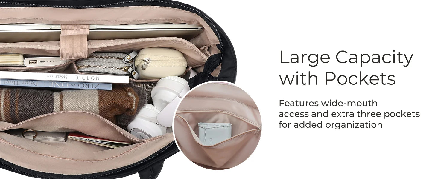 BAGSMART Women's Bag Large Capacity Solid Color Tote Bag Versatile Handbag for Commuter Work Student Class Shopping bag