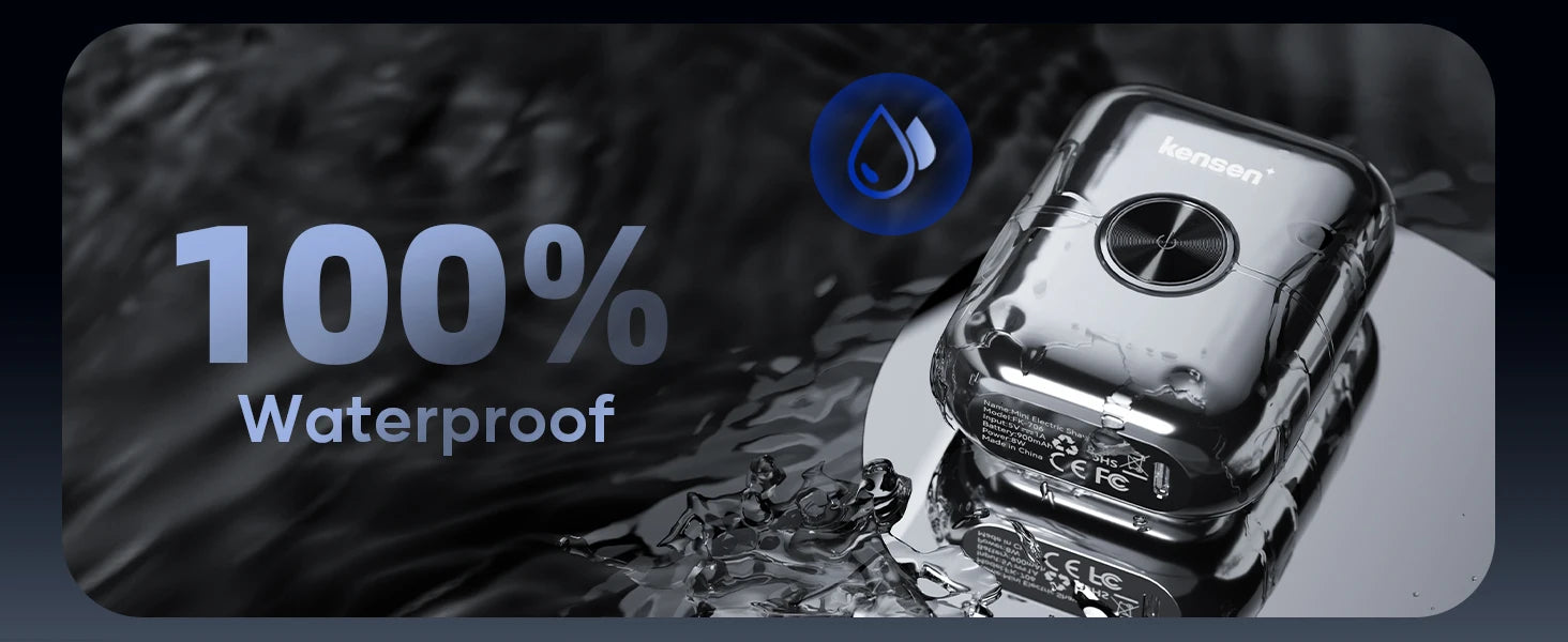 KENSEN S26 Electric Shaver for Men 4D Floating Blades Foil Shavers Waterproof 8000RPM Beard Trimmer Portable Mini Electric Razor
