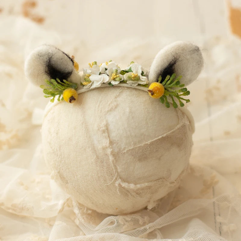 ❤️Newborn Photography Props Accessory Cute Manual Headband Studio Baby Photo Cartoon Ear Headwear Infant Shoot Accessories