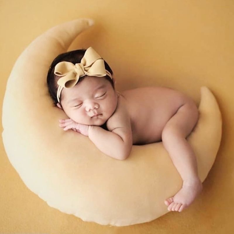 ❤️Newborn Photography Props Accessories Posing Crescent Pillow+Stars+Hat 6Pcs/Set Studio Baby Photo Decoration Moon Fotografia