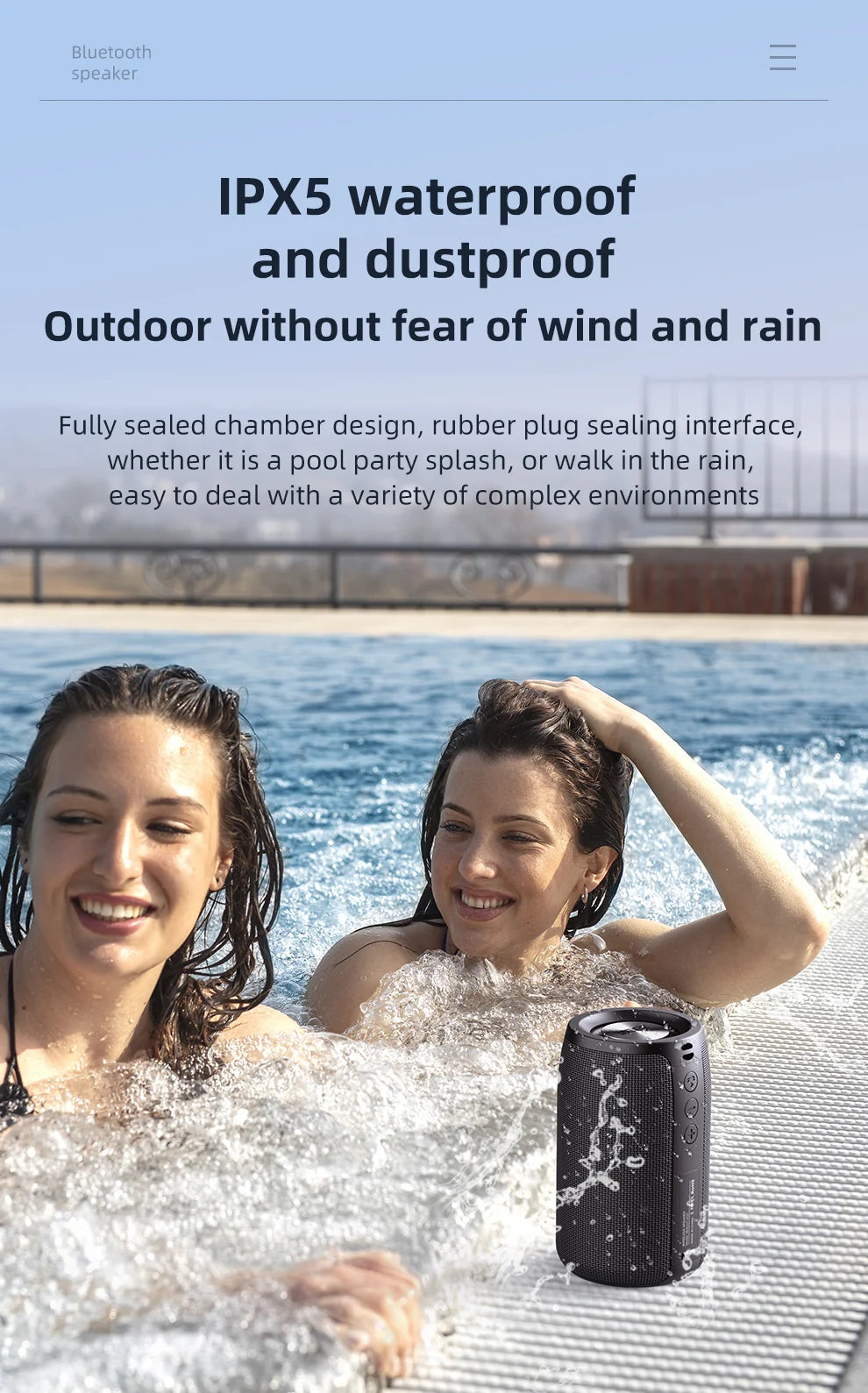 ZEALOT-S32 Mini Portable Bluetooth Speaker HIFI Subwoofer Wireless Speaker with fm Radio Column Support TF, TWS, USB