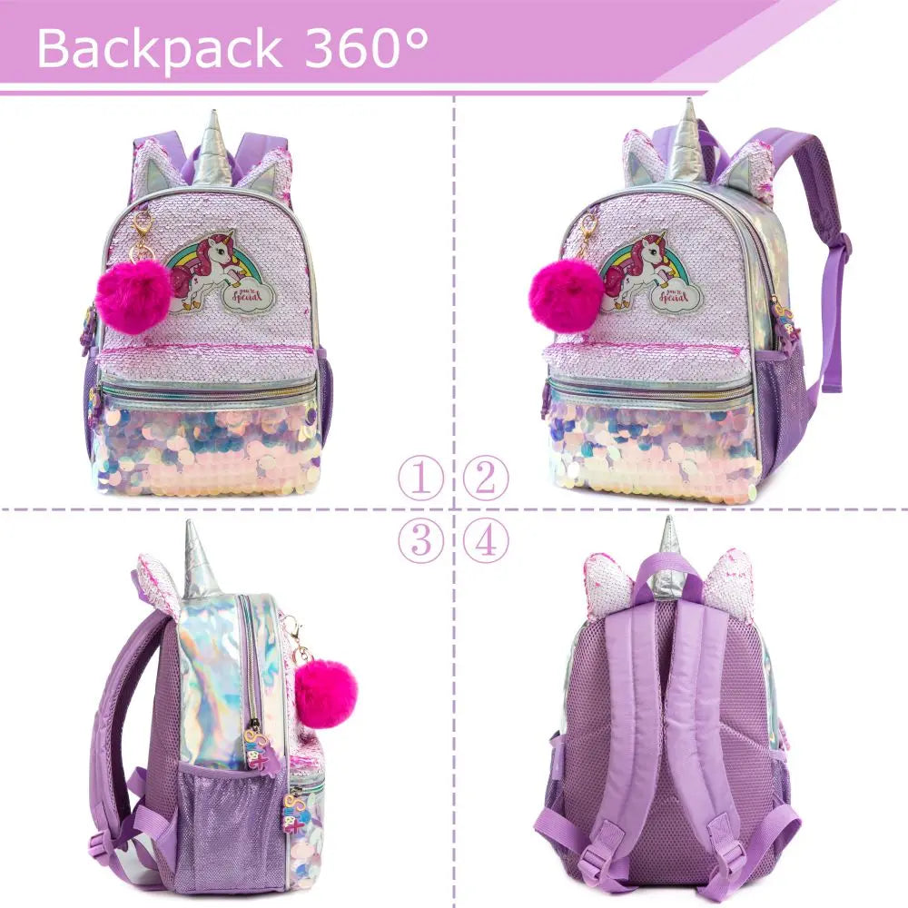 Backpack for Girls Kindergarten Bag Sequins Kindergarten Primary School Backpack Girl School Bag