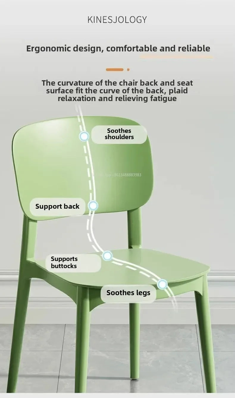 Hot Chair, Plastic, Household, Thickened, Restaurant, Backrest Chair, Commercial, Dining Chair, Modern, Simple, Comfortable