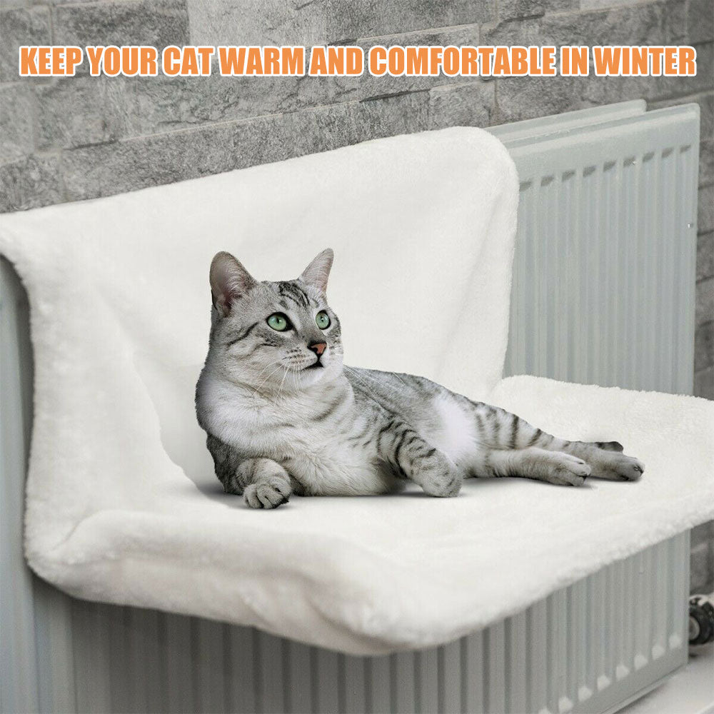 Cat Pet Animal Hanging Luxury Radiator Bed Warm Fleece Basket Cradle Hammock Metal Iron Frame Cat Radiator Bed