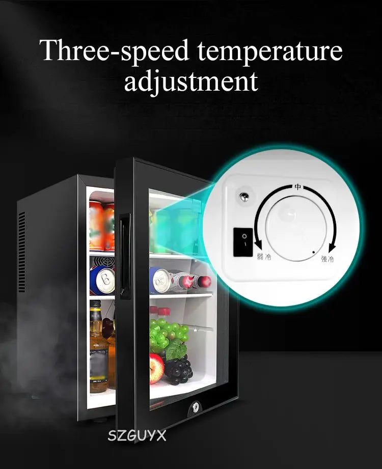 40L small refrigerator Single door Mask tea preservation cabinet Freezer with transparent glass doors