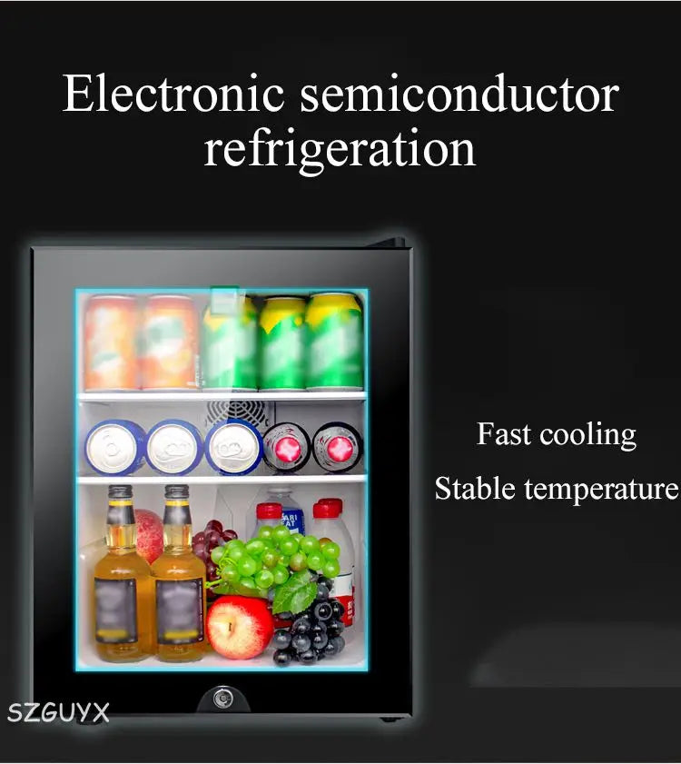 40L small refrigerator Single door Mask tea preservation cabinet Freezer with transparent glass doors