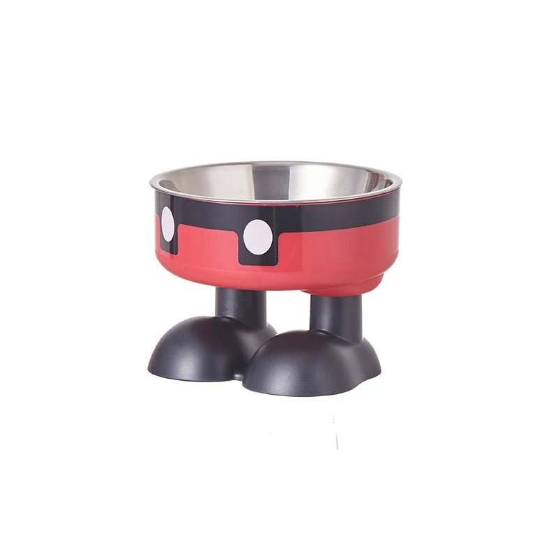A high - legged pet bowl, colorful stainless steel large - capacity dog bowl for feeding and water, neck - protecting cat bowl, anti - Lily.sg Global Shopping
