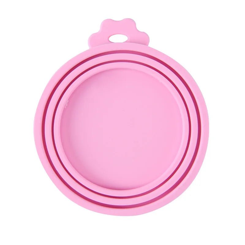 A set Reusable Pet Food Can Cover and Spoon Portable Dogs Cat Storage Tin Cap Lid Seal Cover Health Pet Supplies Pet Lids Can - Lily.sg Global Shopping