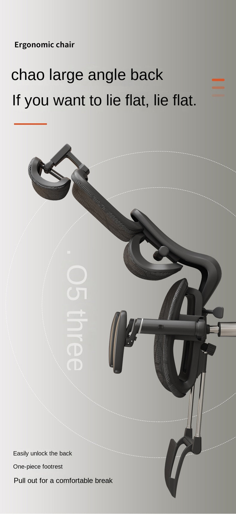 UVR Ergonomic Design Chair Sitting Comfort Can Recline Chair Mesh Breathable Staff Backrest Stool Home Computer Office Chair