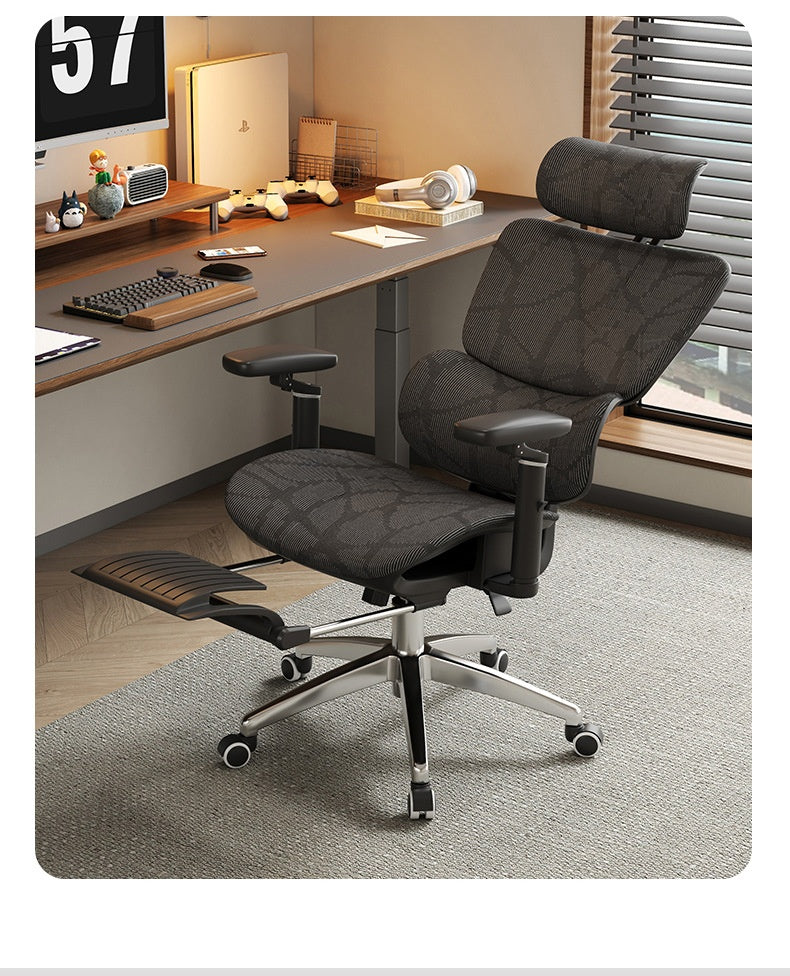 UVR Ergonomic Design Chair Sitting Comfort Can Recline Chair Mesh Breathable Staff Backrest Stool Home Computer Office Chair