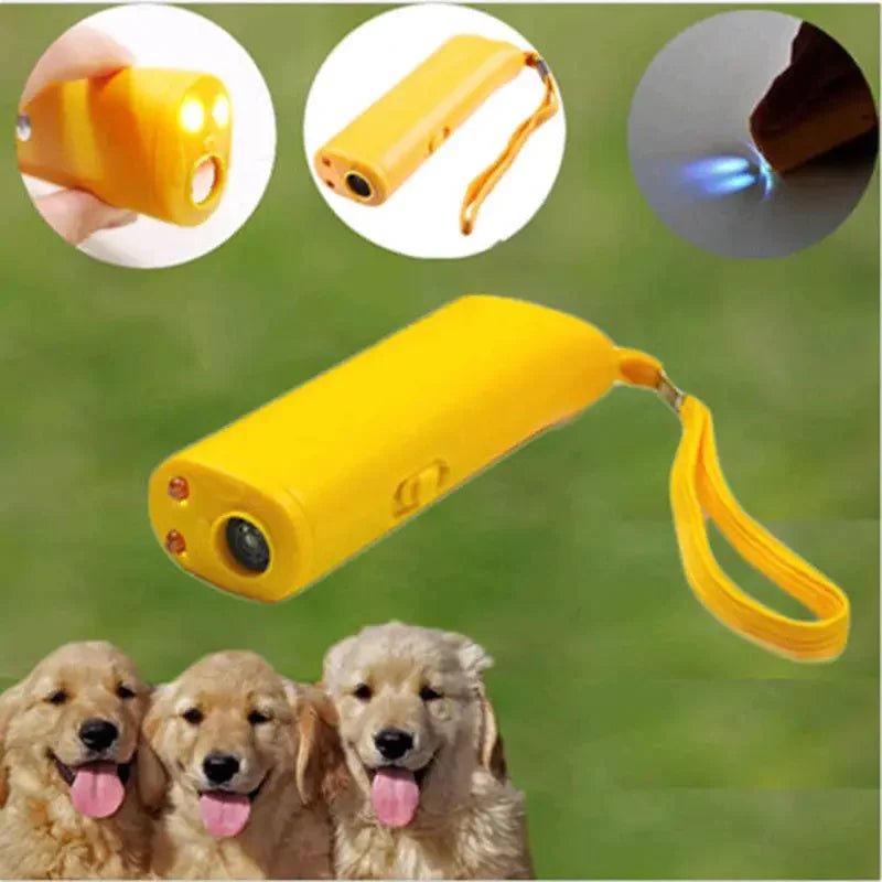 Anti Barking Stop Bark Training Device Pet Dog Repeller Trainer LED Ultrasonic 3 in 1 Anti Barking Ultrasonic Without Battery - Lily.sg Global Shopping
