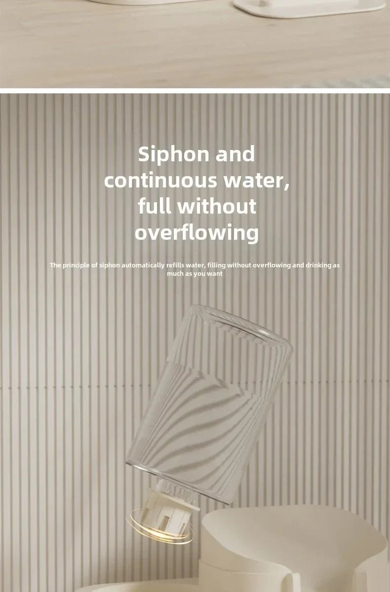 Automatic Cat Feeder & Water Fountain Set - Food Grade Plastic - for Cats & Dogs - Gravity Feed Design - Lily.sg Global Shopping