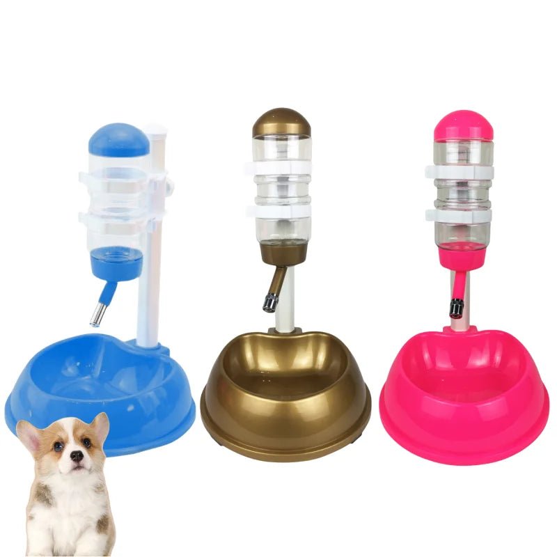 Automatic Pet Drinker Dog Bowls Water Bottles Universal Dog Waterer Feeder 2 in 1 Liftable Dispenser Puppy Supplies Space - saving - Lily.sg Global Shopping