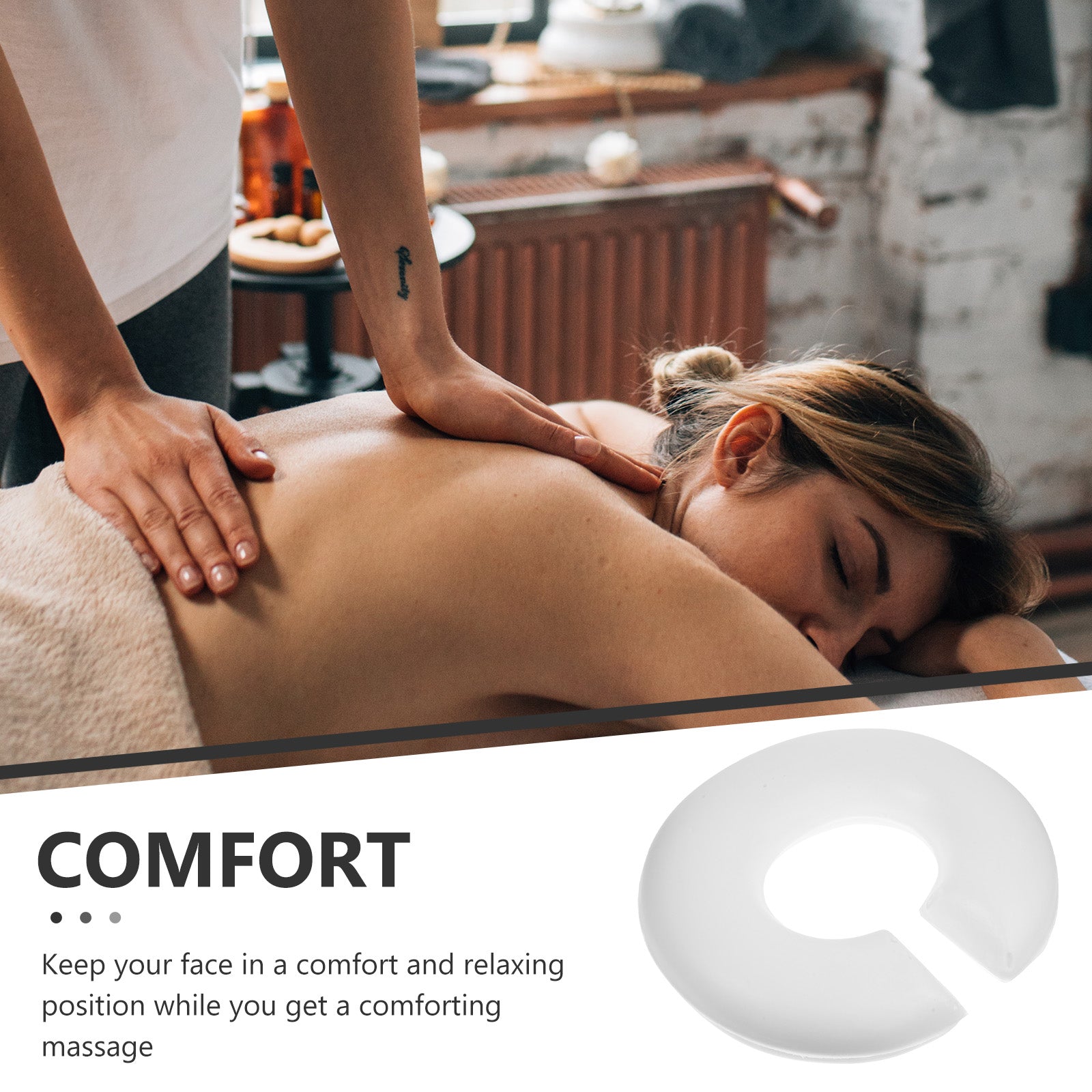 Cervical Pillow Wedge Comfortable Face down Sleeping Neck Pillows Washable Spa U Memory Foam Salon Office Massage