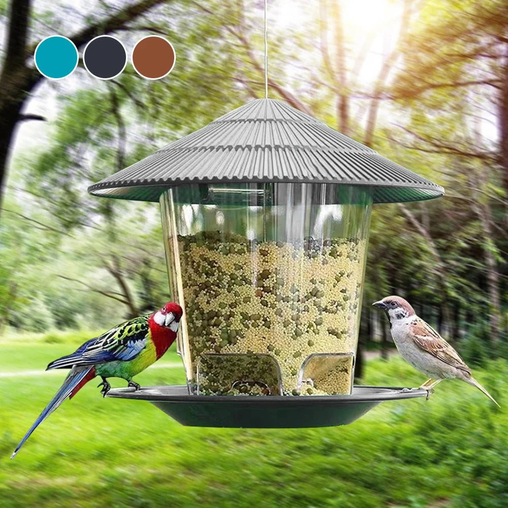 Bird Feeder Automatic Foot Feeding Tool Outdoor Bird Feeder Hanging Nut Feeding Multiple Hole Dispenser Holder Food Container - Lily.sg Global Shopping