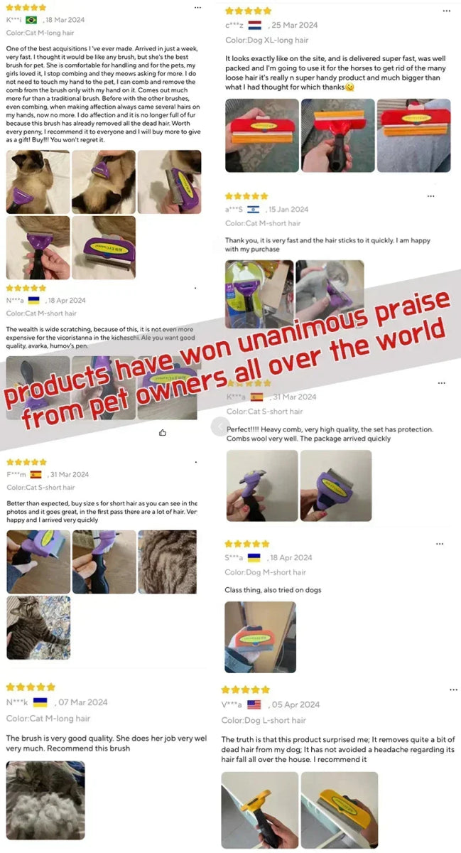 Cat Hair Removal Comb Cat Brush Pet Grooming Brush Dog Comb Cat Hair Massage Comb Cat Hair Remover Cleaning Grooming Cat Combs - Lily.sg Global Shopping