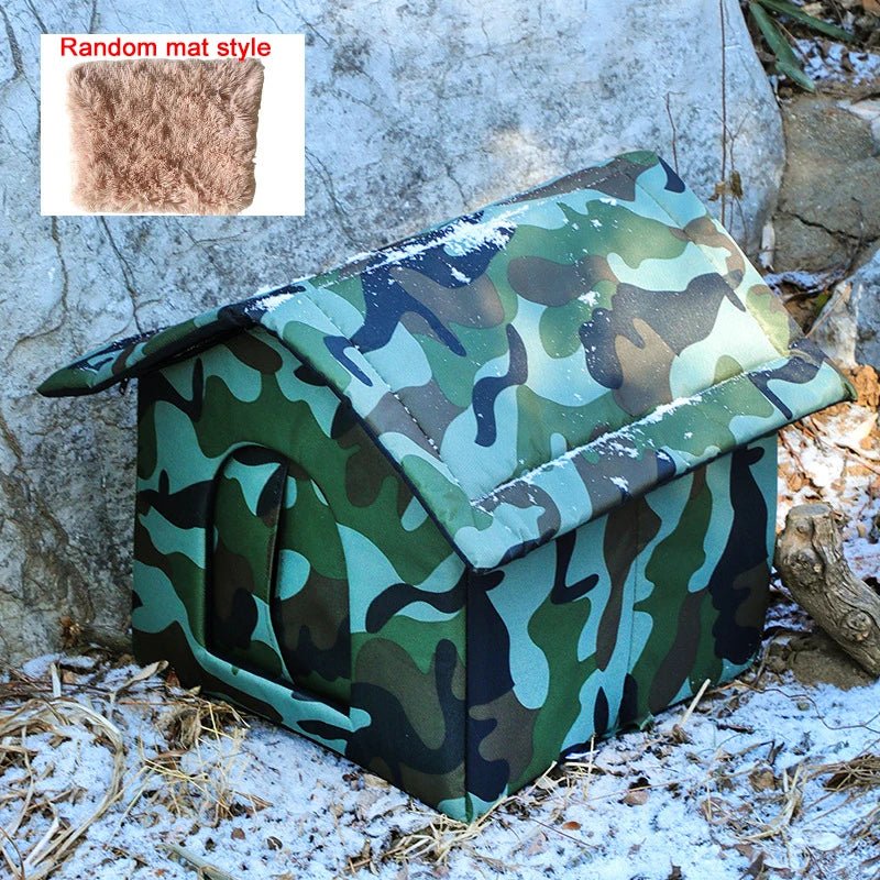 Cat House Waterproof Outdoor Winter Warm Pet Cat Cave Sleeping Beds Tent Home Foldable and Washable for Small Dog Puppy Supplies - Lily.sg Global Shopping