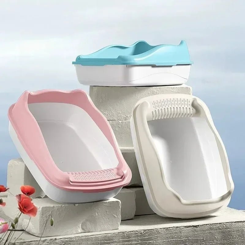 Cat Litter Box Small Size Pet Sandbox for Kitty Anti - Splash Cats Toilet - Lily.sg Global Shopping