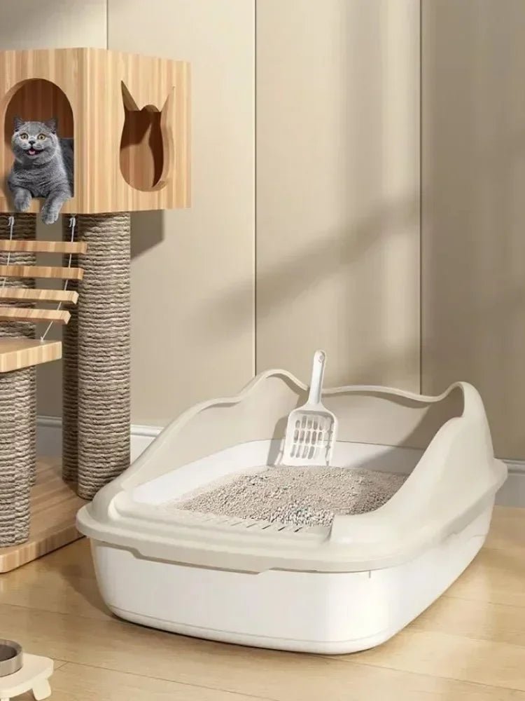 Cat Litter Box Small Size Pet Sandbox for Kitty Anti - Splash Cats Toilet - Lily.sg Global Shopping
