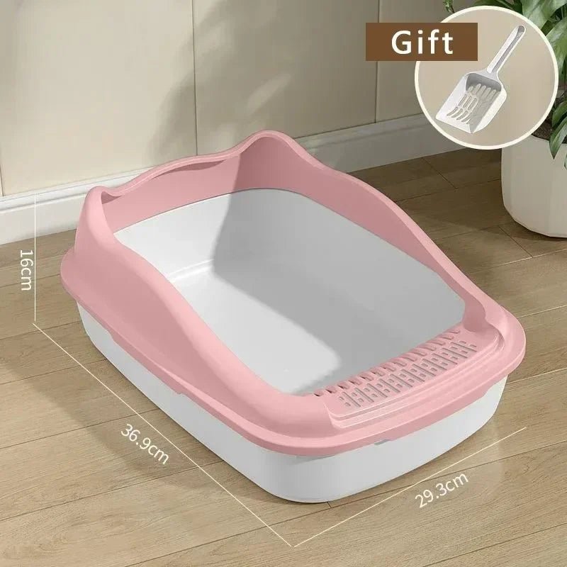 Cat Litter Box Small Size Pet Sandbox for Kitty Anti - Splash Cats Toilet - Lily.sg Global Shopping