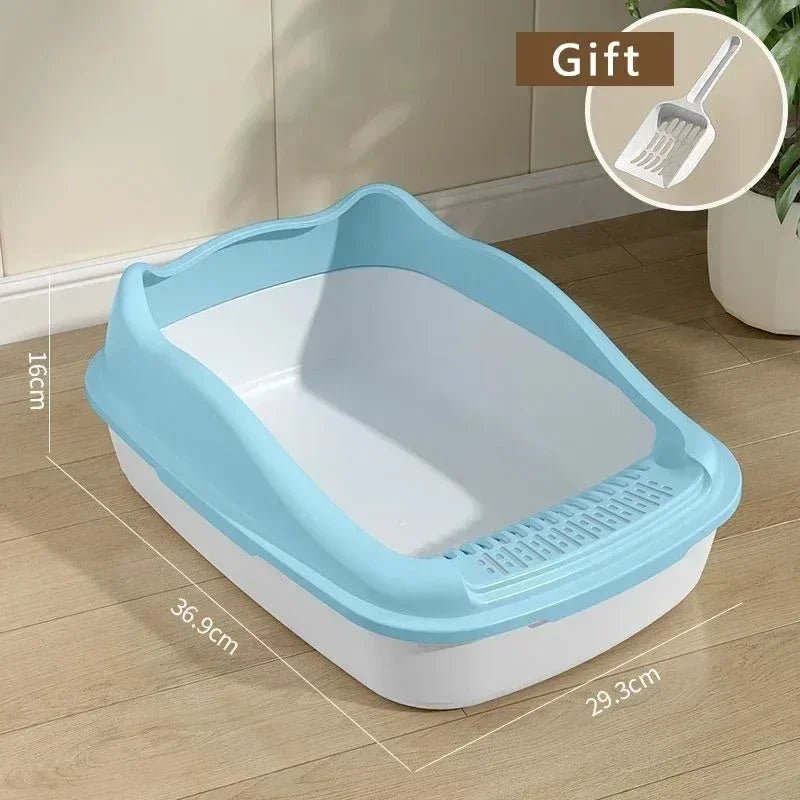 Cat Litter Box Small Size Pet Sandbox for Kitty Anti - Splash Cats Toilet - Lily.sg Global Shopping