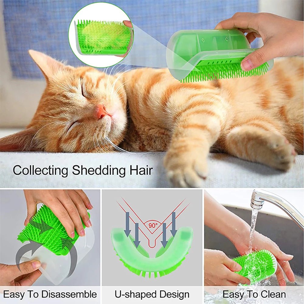 Cat Scratcher Massager for Cats Scratching Pets Brush Remove Hair Comb Grooming Table Dogs Kitten Care Royal Canin Accessories - Lily.sg Global Shopping