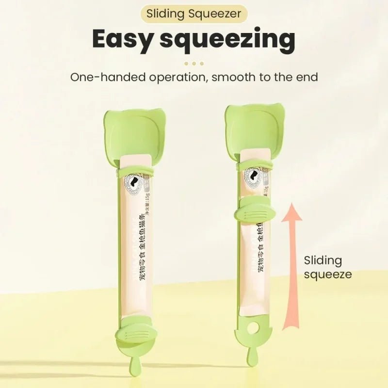 Cat Strip Feeder Spoon Long Handle Cat Food Strip Squeezer Pet Meat Mud Food Squeeze Treat Dispense Spoon For Cats Pet Supplies - Lily.sg Global Shopping