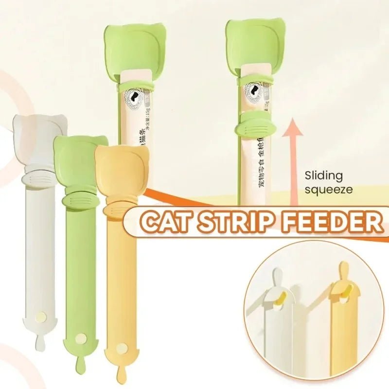 Cat Strip Feeder Spoon Long Handle Cat Food Strip Squeezer Pet Meat Mud Food Squeeze Treat Dispense Spoon For Cats Pet Supplies - Lily.sg Global Shopping