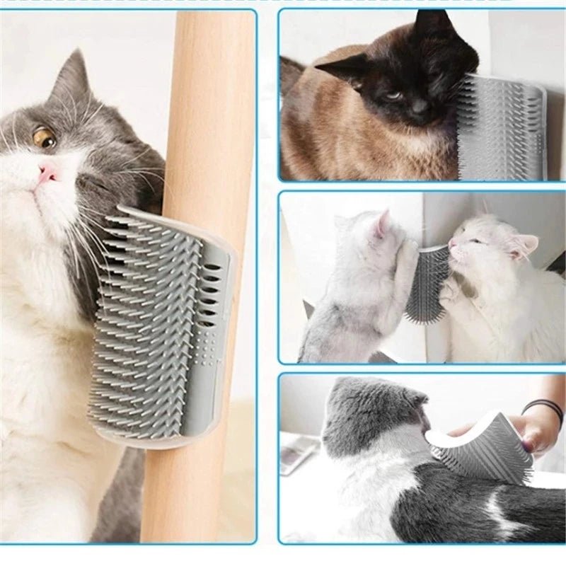 Cats Groomer Self Brush Corner Dog Massage Self Comb Wall Corner Rubs Catnip The Face With A Tickling Comb Pet Grooming Supply - Lily.sg Global Shopping