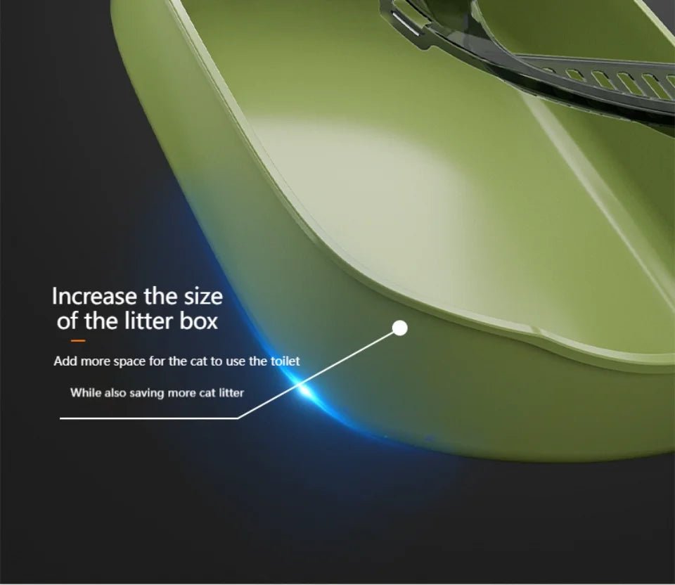 Cats Sandbox Cat Toilet Large Capacity Open Cat Litter Box Plastic Anti - Splash Cats Toilet Bedpan Cleaning Bath Basin Supplies - Lily.sg Global Shopping