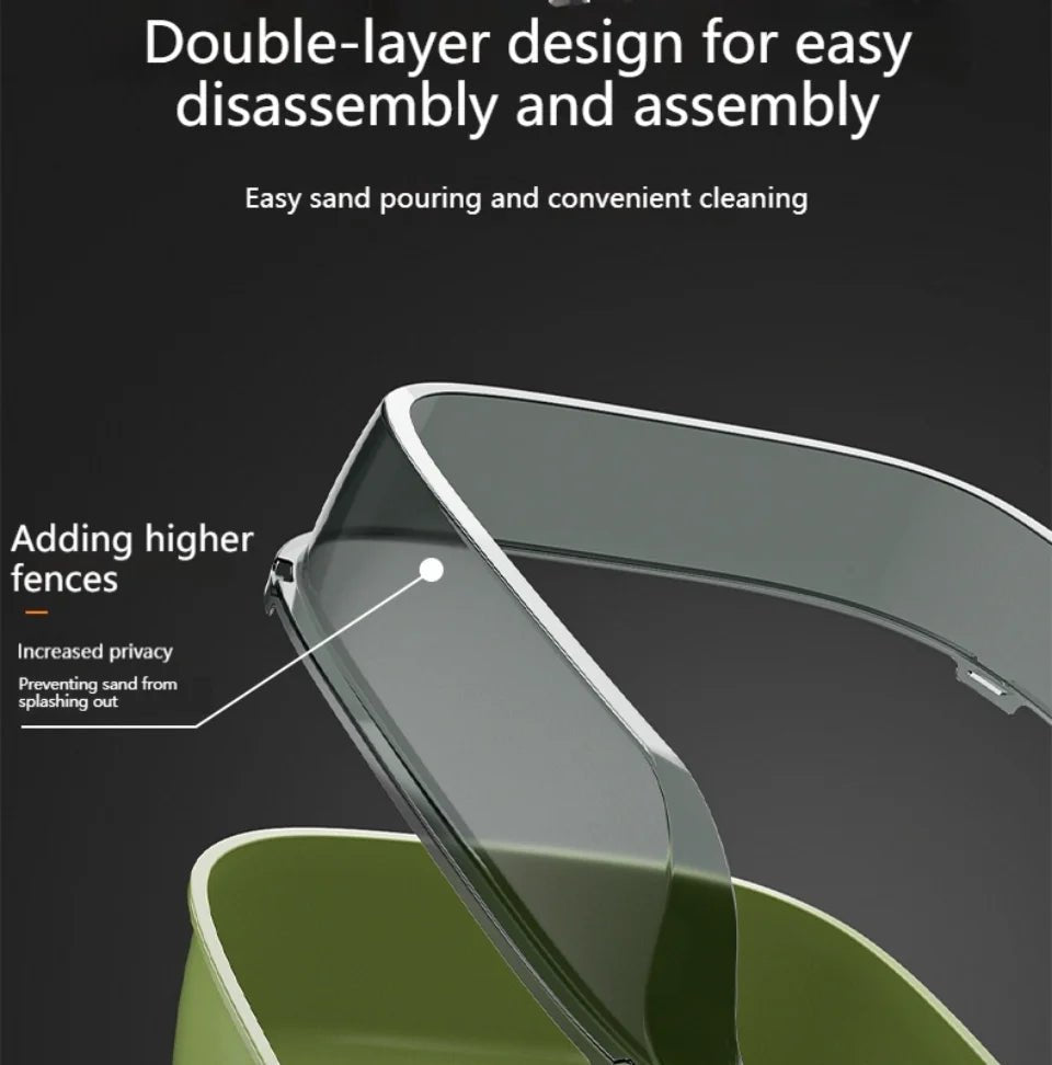 Cats Sandbox Cat Toilet Large Capacity Open Cat Litter Box Plastic Anti - Splash Cats Toilet Bedpan Cleaning Bath Basin Supplies - Lily.sg Global Shopping