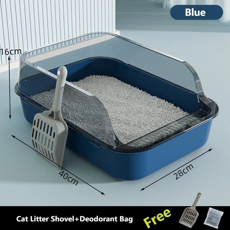 Cats Sandbox Cat Toilet Large Capacity Open Cat Litter Box Plastic Anti - Splash Cats Toilet Bedpan Cleaning Bath Basin Supplies - Lily.sg Global Shopping