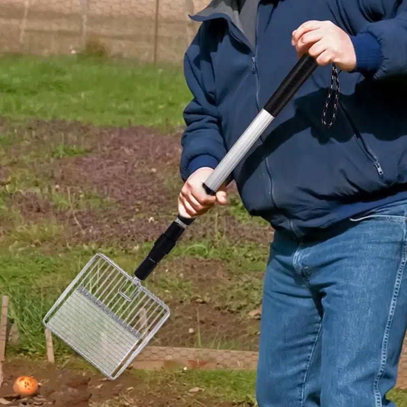 Chicken Coop Rake Retractable Cat Litter Scoop Chicken Coop Cleaning Tools Poop Shovel Garden Separating Poop And Debris Tools - Lily.sg Global Shopping