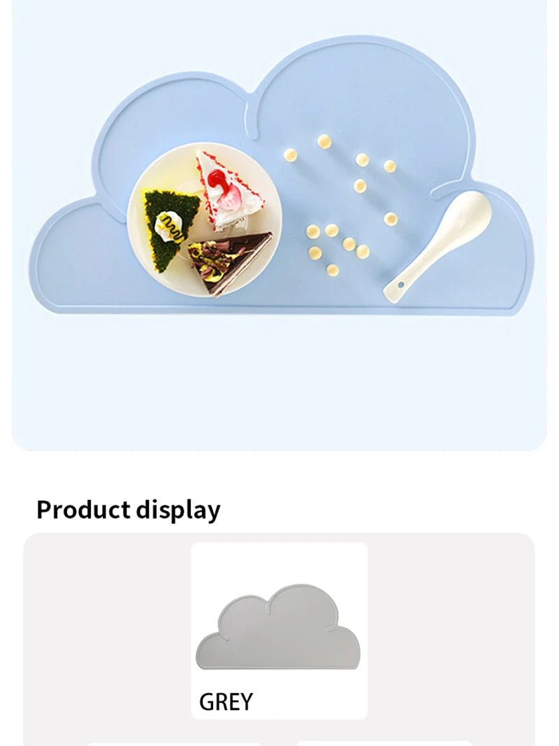 Cloud style Pet Feeding Mat for Cats and Dogs with Nonspill Nonslip Waterproof Leakage Food Easy to Clean Silicone Placemats - Lily.sg Global Shopping