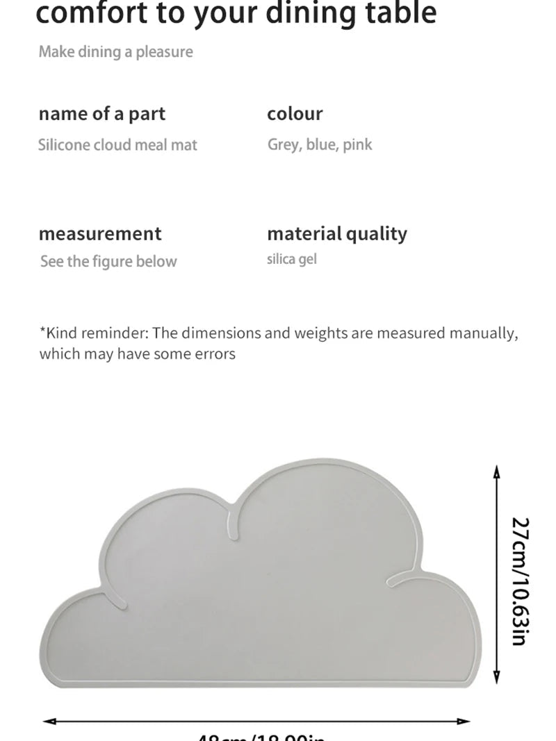 Cloud style Pet Feeding Mat for Cats and Dogs with Nonspill Nonslip Waterproof Leakage Food Easy to Clean Silicone Placemats - Lily.sg Global Shopping