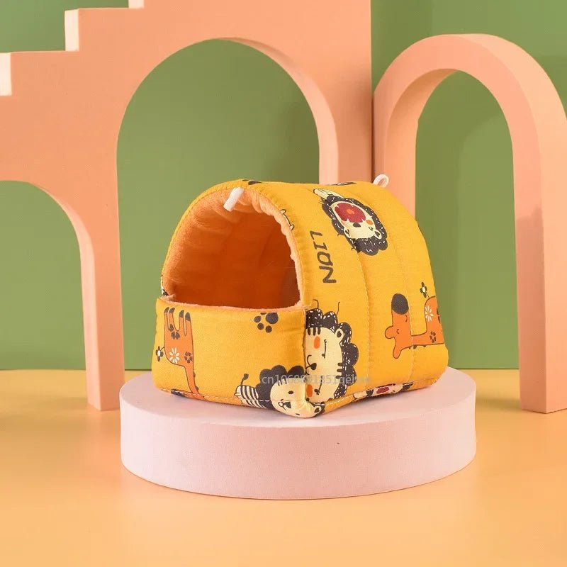 Cute Cartoon Rabbit Squirrel Mini Cage Guinea Pig Nest Small Animal Mice Rat Pet Sleeping Bed Hamster House Winter Warm Soft Mat - Lily.sg Global Shopping