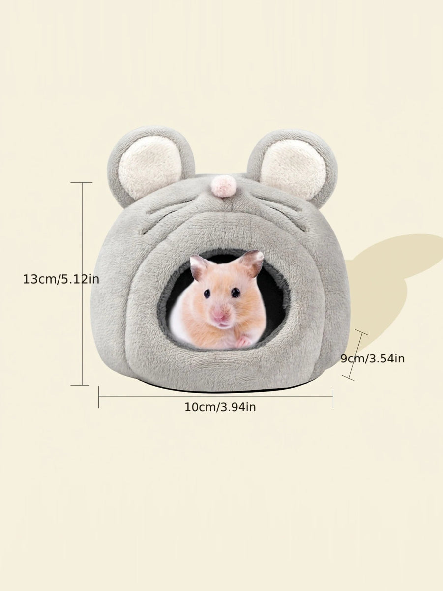 Cute Mouse Shaped Hamster Bed House, Hedgehog Hideout Nest Small Pet Winter Warm Cage Accessories - Lily.sg Global Shopping