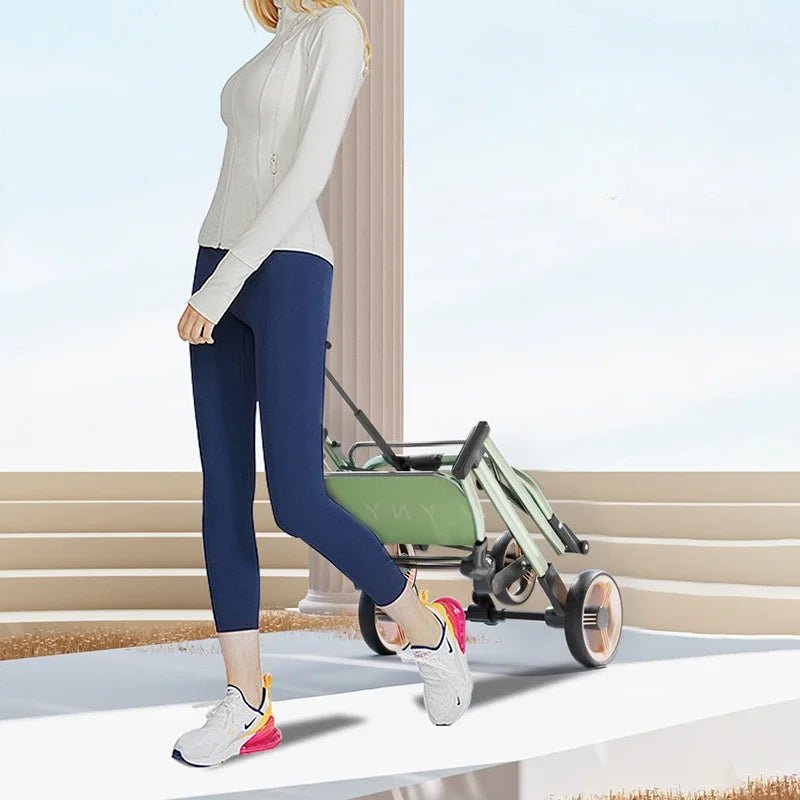 Detachable Pet Stroller Ultra - light Portable Outdoor Cat and Dog Stroller Aluminum Alloy Frame Four - wheel Shock Absorber - Lily.sg Global Shopping