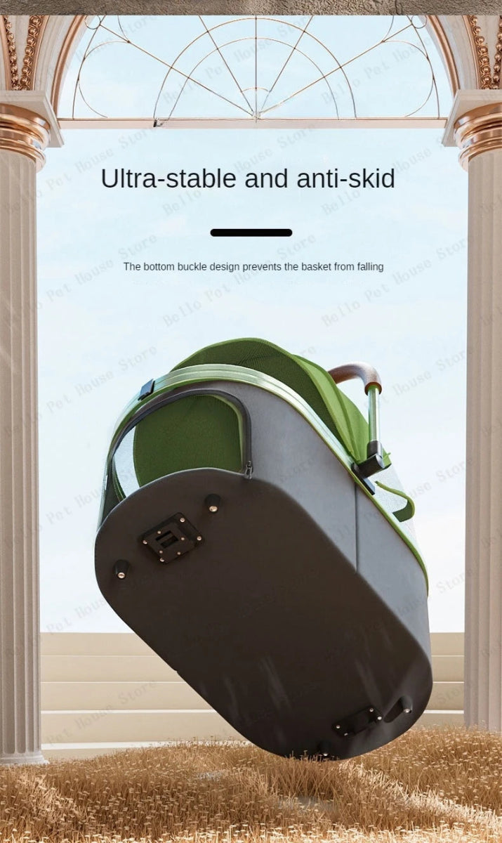 Detachable Pet Stroller Ultra - light Portable Outdoor Cat and Dog Stroller Aluminum Alloy Frame Four - wheel Shock Absorber - Lily.sg Global Shopping