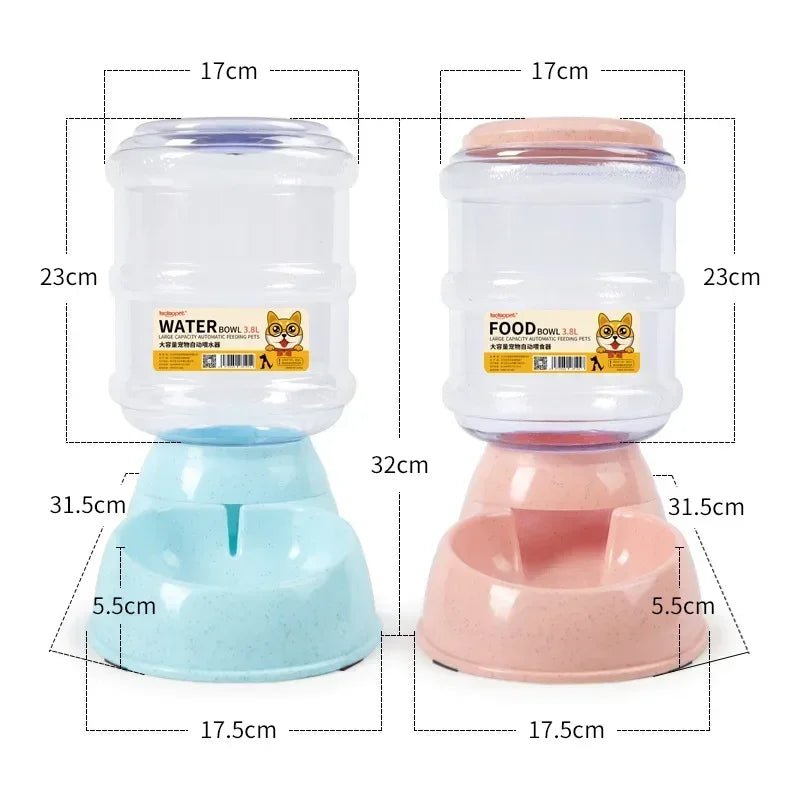 Dog Automatic Feeders Plastic Water Bottle Cat Bowl Feeding and Drinking Dog Water Dispenser Pet Feeding Bowl Pet Supplies - Lily.sg Global Shopping