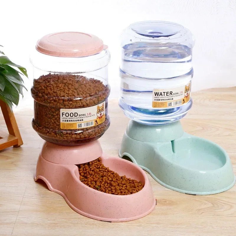Dog Automatic Feeders Plastic Water Bottle Cat Bowl Feeding and Drinking Dog Water Dispenser Pet Feeding Bowl Pet Supplies - Lily.sg Global Shopping