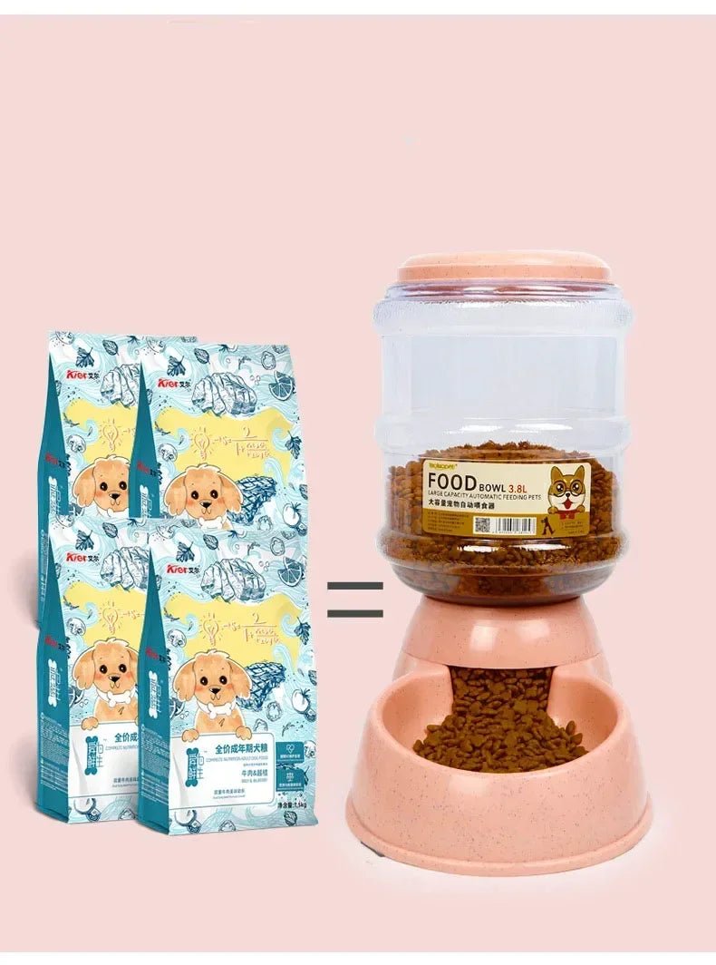 Dog Automatic Feeders Plastic Water Bottle Cat Bowl Feeding and Drinking Dog Water Dispenser Pet Feeding Bowl Pet Supplies - Lily.sg Global Shopping