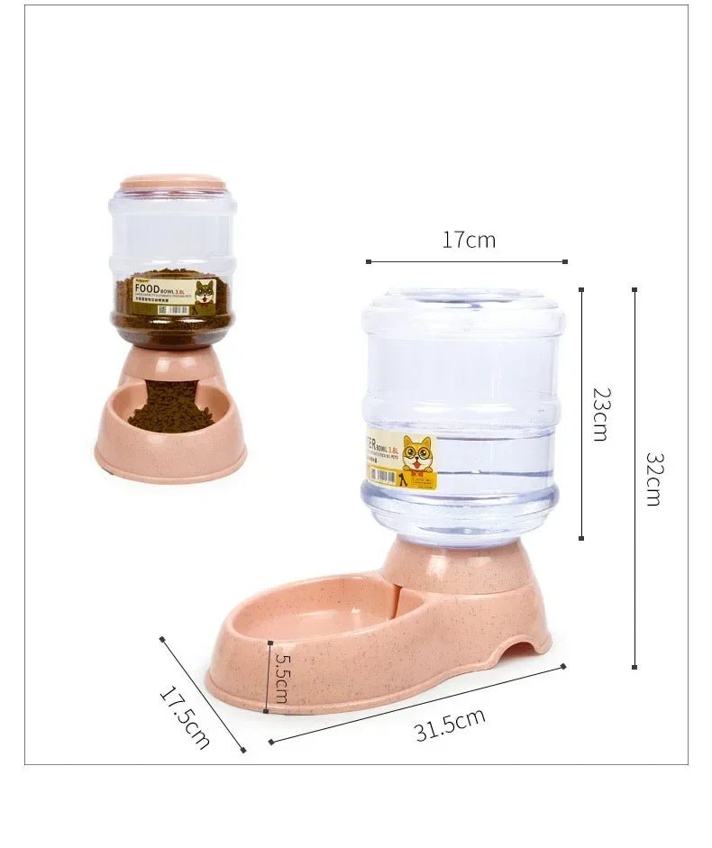 Dog Automatic Feeders Plastic Water Bottle Cat Bowl Feeding and Drinking Dog Water Dispenser Pet Feeding Bowl Pet Supplies - Lily.sg Global Shopping