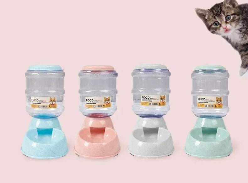 Dog Automatic Feeders Plastic Water Bottle Cat Bowl Feeding and Drinking Dog Water Dispenser Pet Feeding Bowl Pet Supplies - Lily.sg Global Shopping