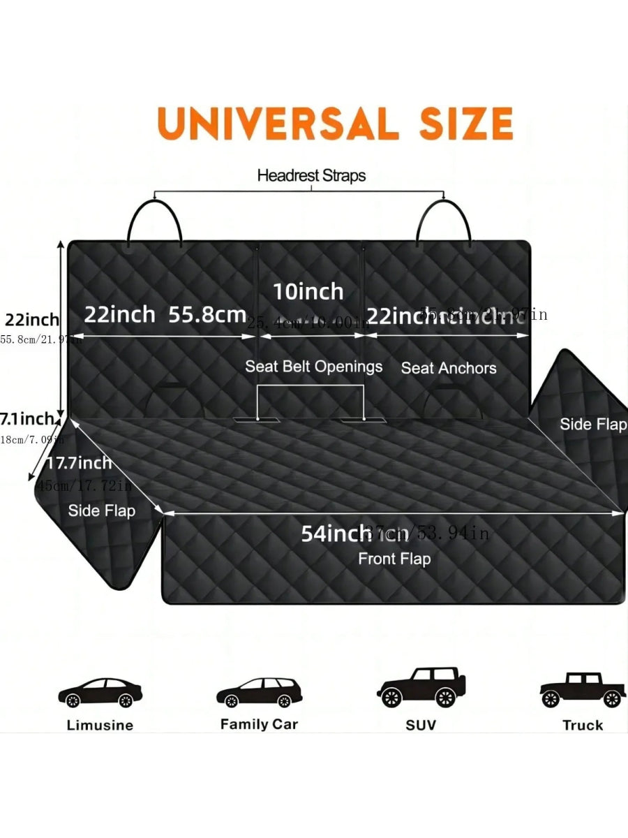 Dog Car Seat Cover Pet Travel Carrier Mattress Waterproof Dog Car Seat Protector With Middle Seat Armrest For Dogs - Lily.sg Global Shopping