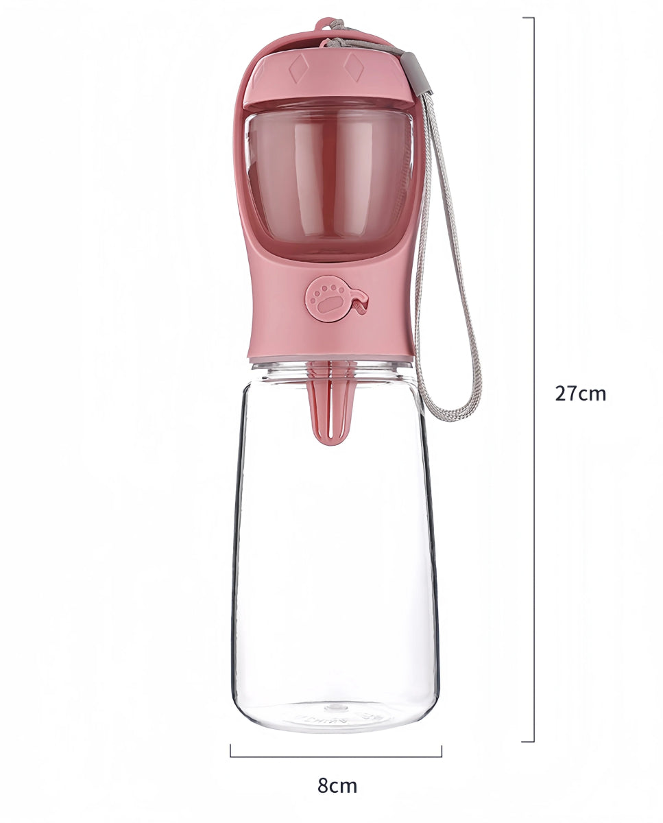 Dog Cat Portable Feeding and Watering Supplies Portable Food Grade Material Dog Travel Pet Water Cup Bottle With Food Dispenser - Lily.sg Global Shopping