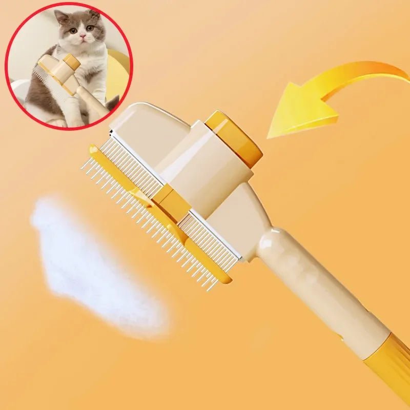 Dog Comb Pet Hair Remover One Button Dogs Brush Self - cleaning Cat Brush Massage Combs for Dog Grooming Brushes for Pet Products - Lily.sg Global Shopping