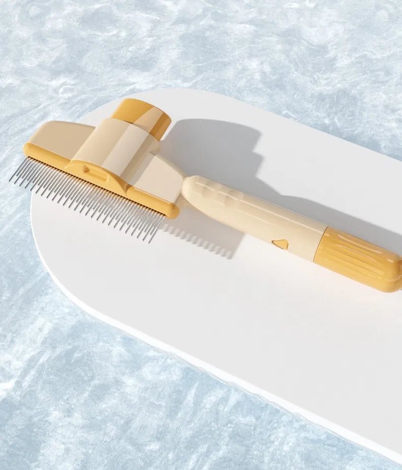 Dog Comb Pet Hair Remover One Button Dogs Brush Self - cleaning Cat Brush Massage Combs for Dog Grooming Brushes for Pet Products - Lily.sg Global Shopping